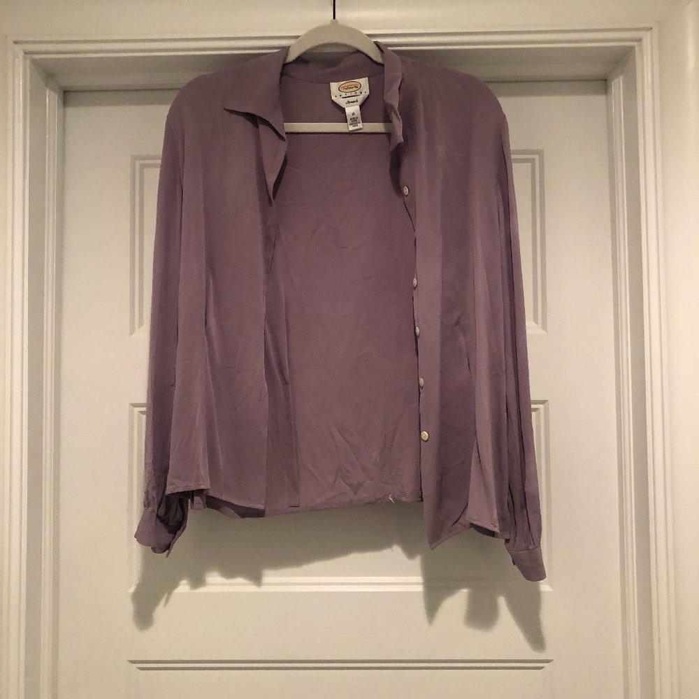 Talbots Lavender Button down